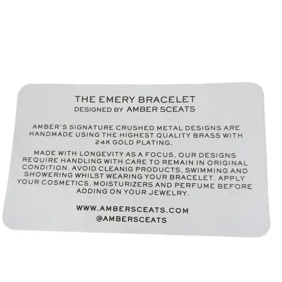 Amber Sceats NWT Emery Bracelet 24k‎ Plating - Picture 6 of 7